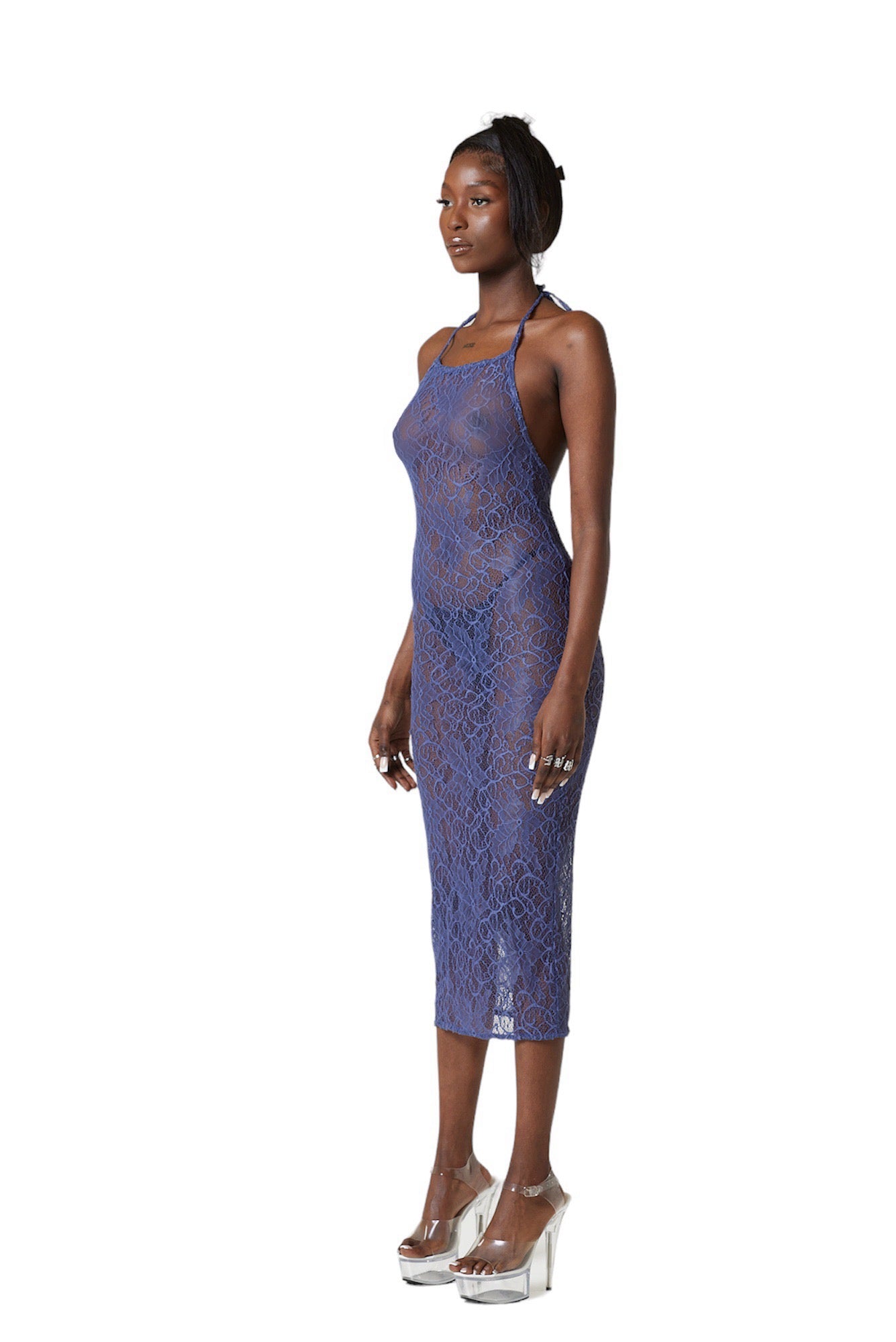 XYLA DRESS IN HEROIN PURPLE