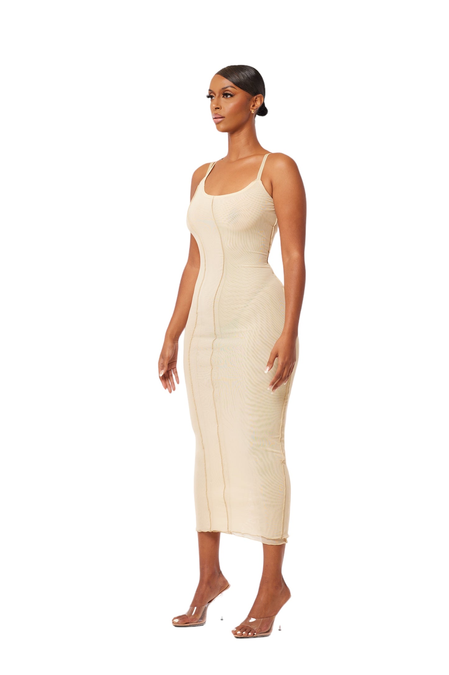 SEEN TAUPE DRESS - STEAM BEIGE