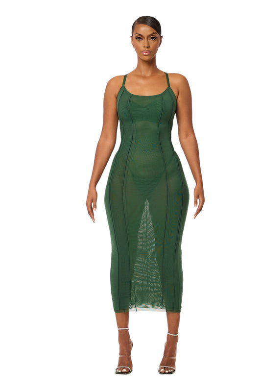 TULAH DRESS - POSY GREEN