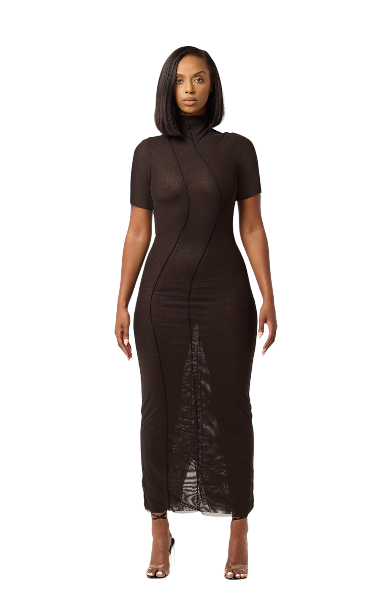 KAPU DRESS - BROWN MIST